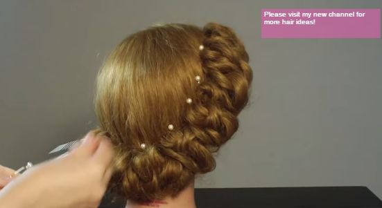 Видео прически: Свадебная прическа на средние волосы. Wedding prom hairstyles